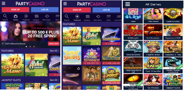 Party casino Mobile App